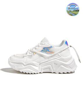 Platform Chunky Dad Sneakers Lace-Up Walking Shoes